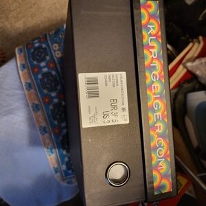 Kurt Geiger Black Shoe Box with Rainbow Logo Accent